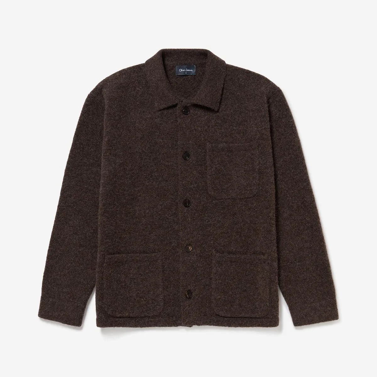 Young Ideas & Henmores -Heywood 3 Pocket Button Jumper -Chocolate -M