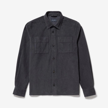 Young Ideas & Henmores -Lagos Waffle Mico Cord Overshirt -Slate -M