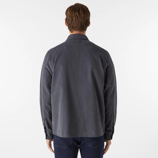 Young Ideas & Henmores -Lagos Waffle Mico Cord Overshirt -Slate -M
