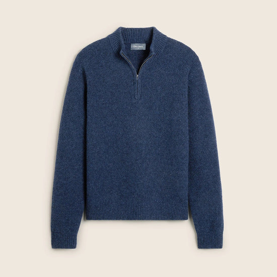 Young Ideas & Henmores -Logmore 1/4 Zip Knit -Navy -M