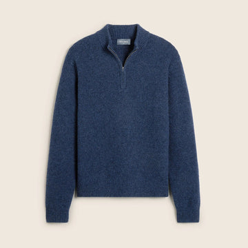 Young Ideas & Henmores -Logmore 1/4 Zip Knit -Navy -M