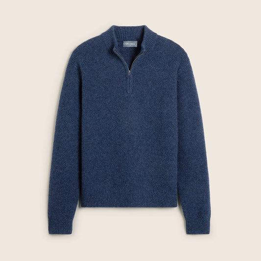 Young Ideas & Henmores -Logmore 1/4 Zip Knit -Navy -M