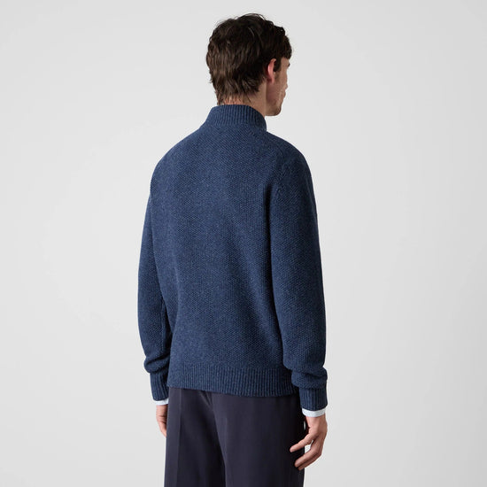 Young Ideas & Henmores -Logmore 1/4 Zip Knit -Navy -M