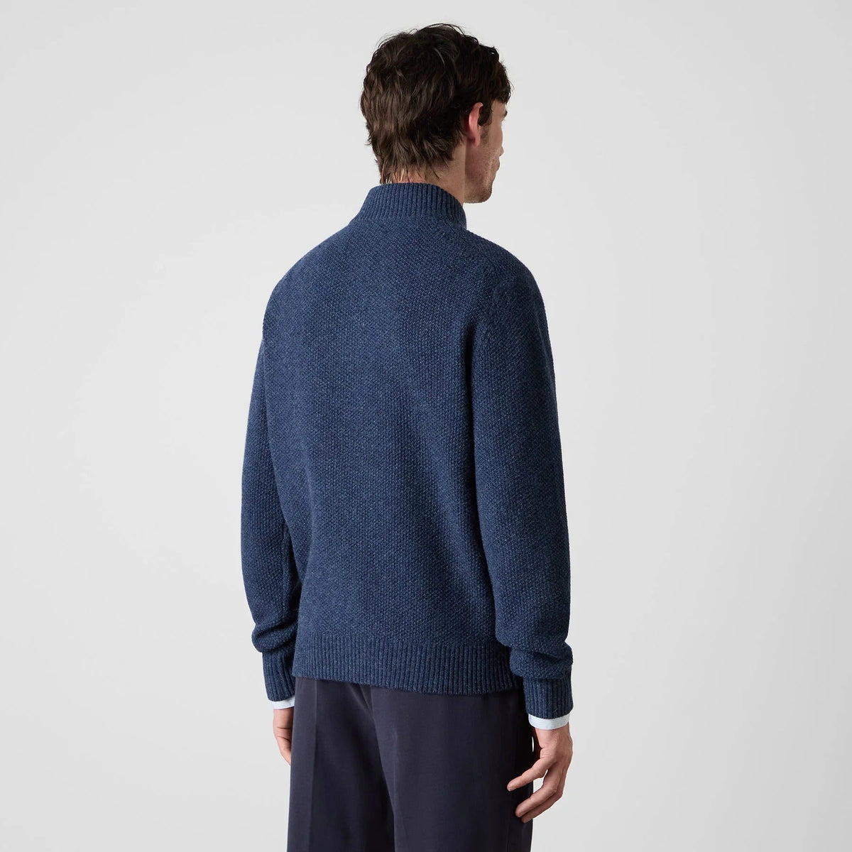 Young Ideas & Henmores -Logmore 1/4 Zip Knit -Navy -M