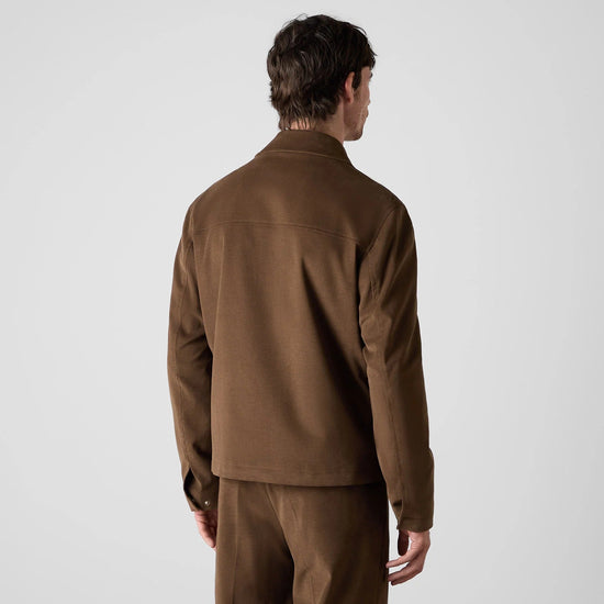 Young Ideas & Henmores -Lousal Zip Through Patch Pocket Jacket -Brown -M