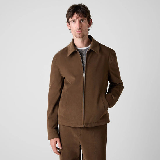 Young Ideas & Henmores -Lousal Zip Through Patch Pocket Jacket -Brown -M