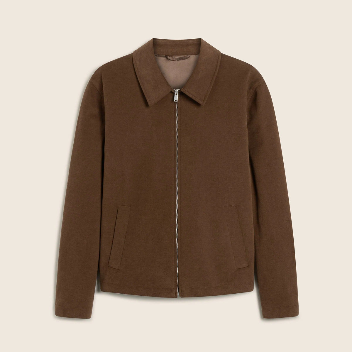 Young Ideas & Henmores -Lousal Zip Through Patch Pocket Jacket -Brown -M