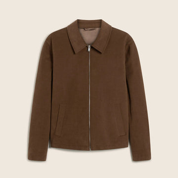 Young Ideas & Henmores -Lousal Zip Through Patch Pocket Jacket -Brown -M