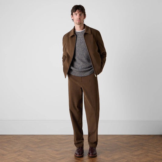 Young Ideas & Henmores -Lousal Zip Through Patch Pocket Jacket -Brown -M
