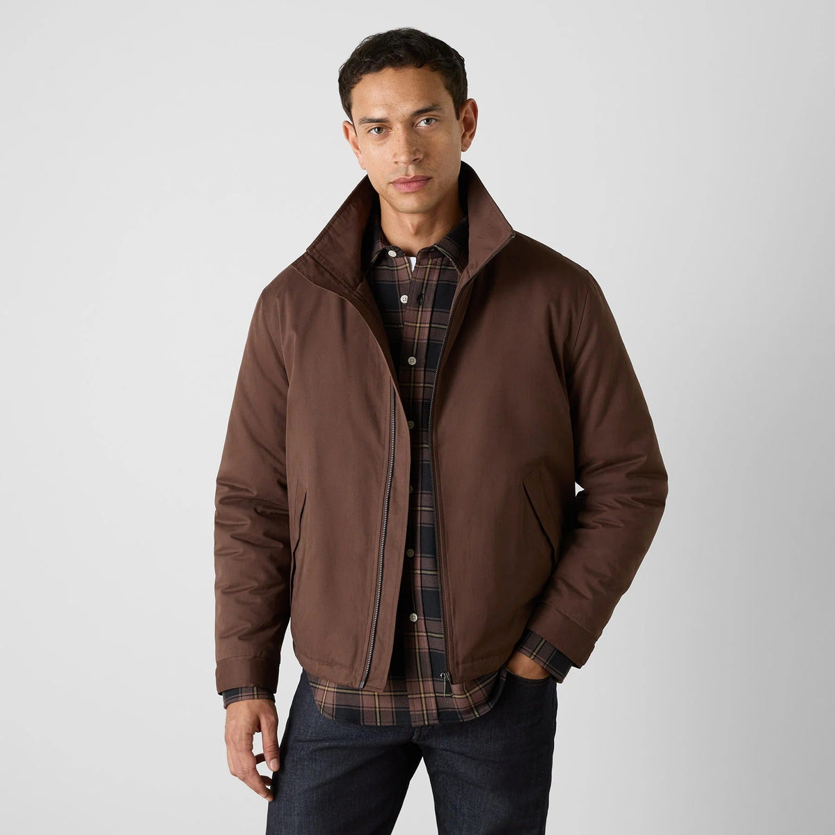 Young Ideas & Henmores -Passo Harrington Jacket -Chocolate -M
