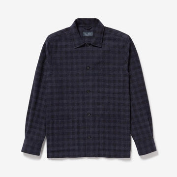 Young Ideas & Henmores -Tramore Check Overshirt -Navy -M