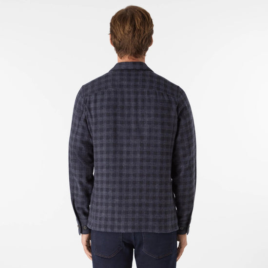 Young Ideas & Henmores -Tramore Check Overshirt -Navy -M