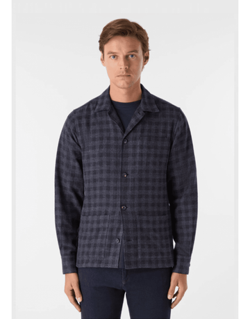 Young Ideas/Henmores - Tramore Overshirt - Navy Check - M
