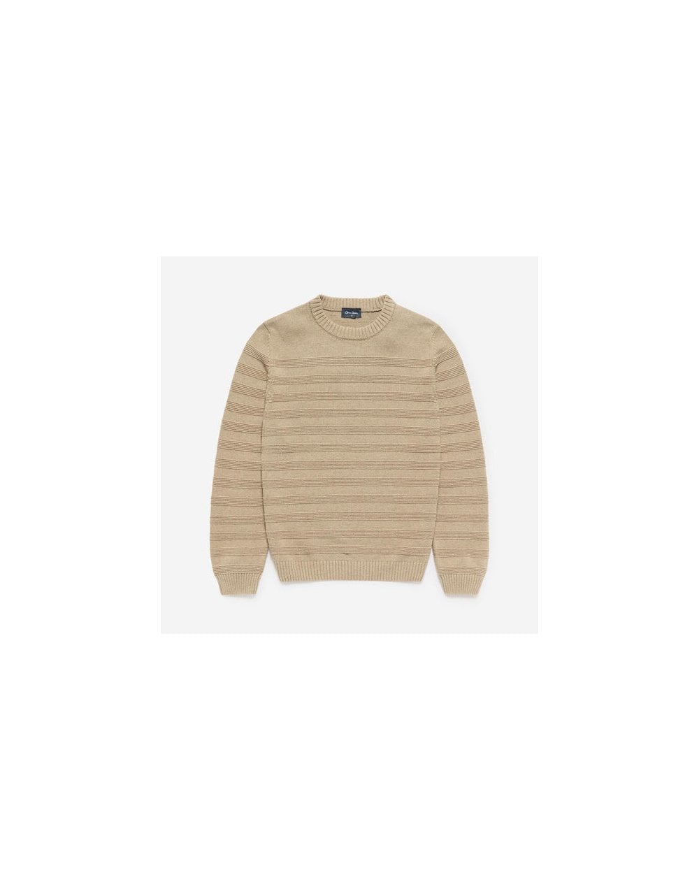 Young Ideas/Henmores - Whitworth Tonal Stripe Crew Neck Knit - Camel - M