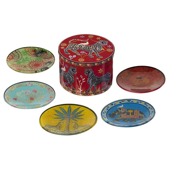 Young Ideas & Henmores - 5 Glass Plates - N/A - OS