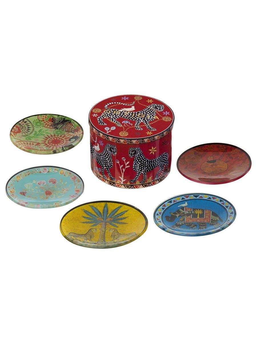 Young Ideas & Henmores - 5 Glass Plates - N/A - OS