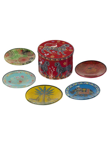 Young Ideas & Henmores - 5 Glass Plates - N/A - OS