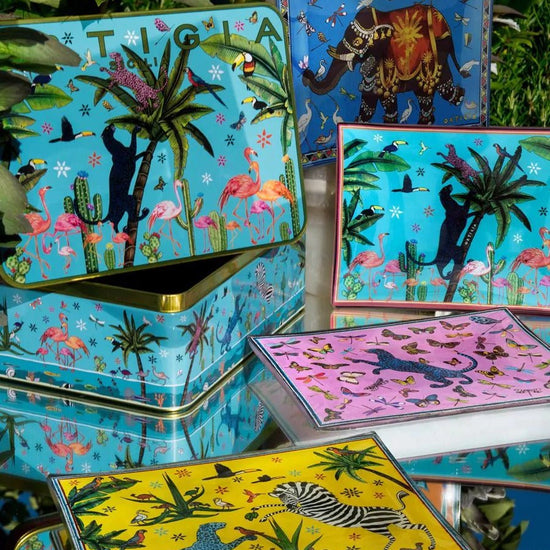 Young Ideas & Henmores - Jungle 4 Glass Plates - N/A - OS