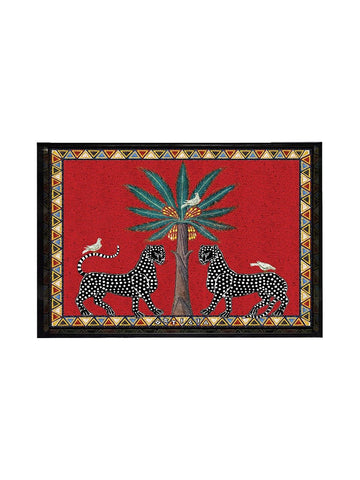 Young Ideas & Henmores -Mosaico Medium Tray -Red -30.5x22.5cm