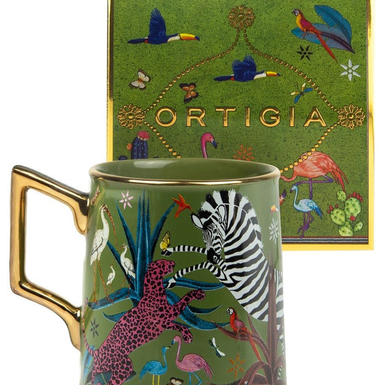 Young Ideas & Henmores -Tazza Jungle Ceramic Green Mug -Green -OS