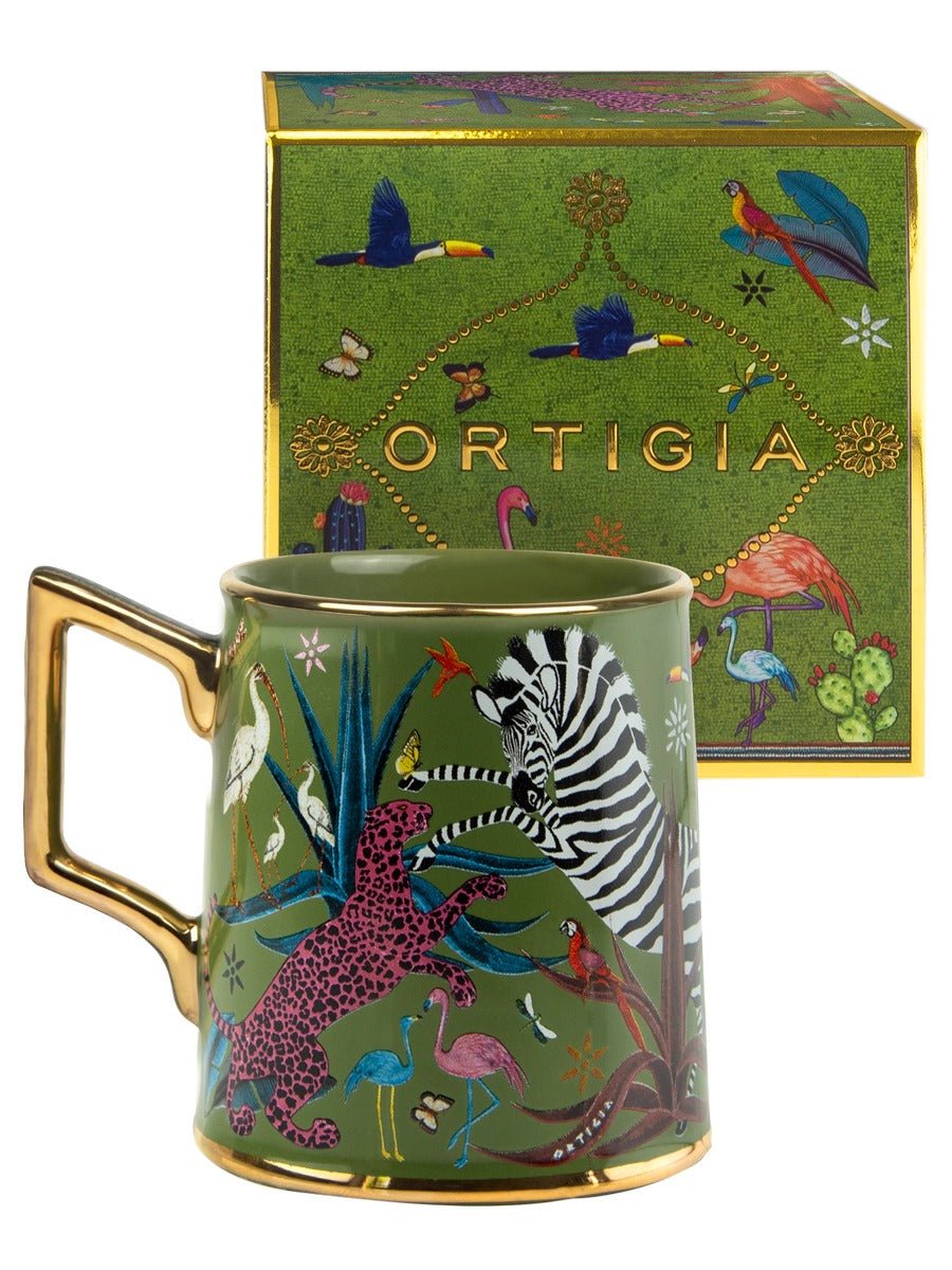 Young Ideas & Henmores -Tazza Jungle Ceramic Green Mug -Green -OS