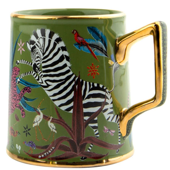 Young Ideas & Henmores -Tazza Jungle Ceramic Green Mug -Green -OS