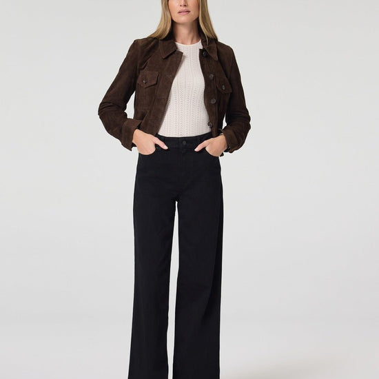 Young Ideas/Henmores - Anessa 31 Wide Leg Jeans - Black Shadow - 25