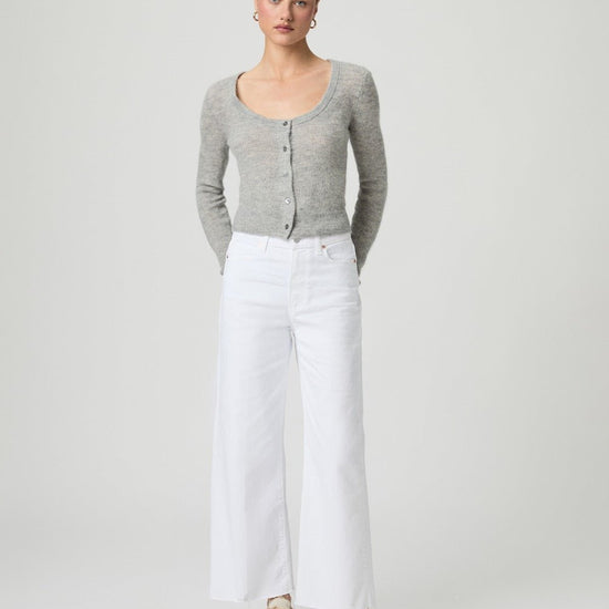 Young Ideas/Henmores - Anessa Wide Leg Raw Hem Jean - Crisp White - 25