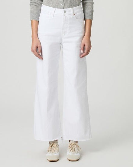 Young Ideas/Henmores - Anessa Wide Leg Raw Hem Jean - Crisp White - 25