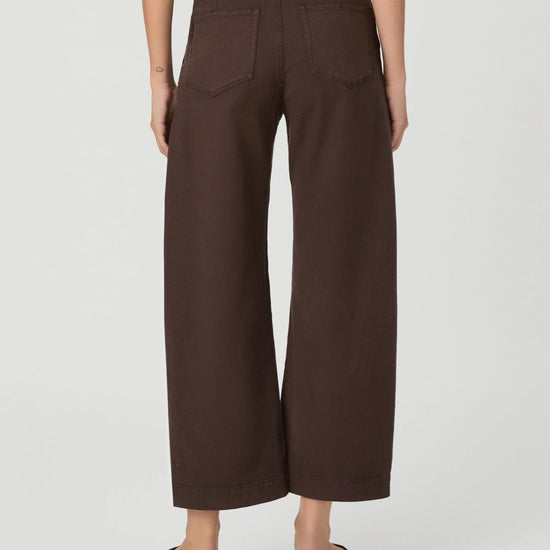 Young Ideas & Henmores -Arellia Ankle Barrel Leg Jeans with Tie -Rich Chocolate -25