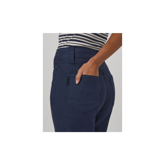 Young Ideas/Henmores - Ari Crop Flare Trouser With Waistband - Vintage Navy Seascape - 26