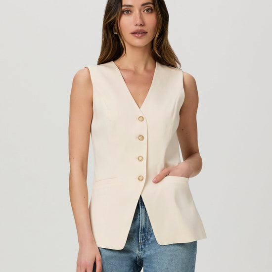 Young Ideas/Henmores - Campanelli Waistcoat Vest - Cream - 8