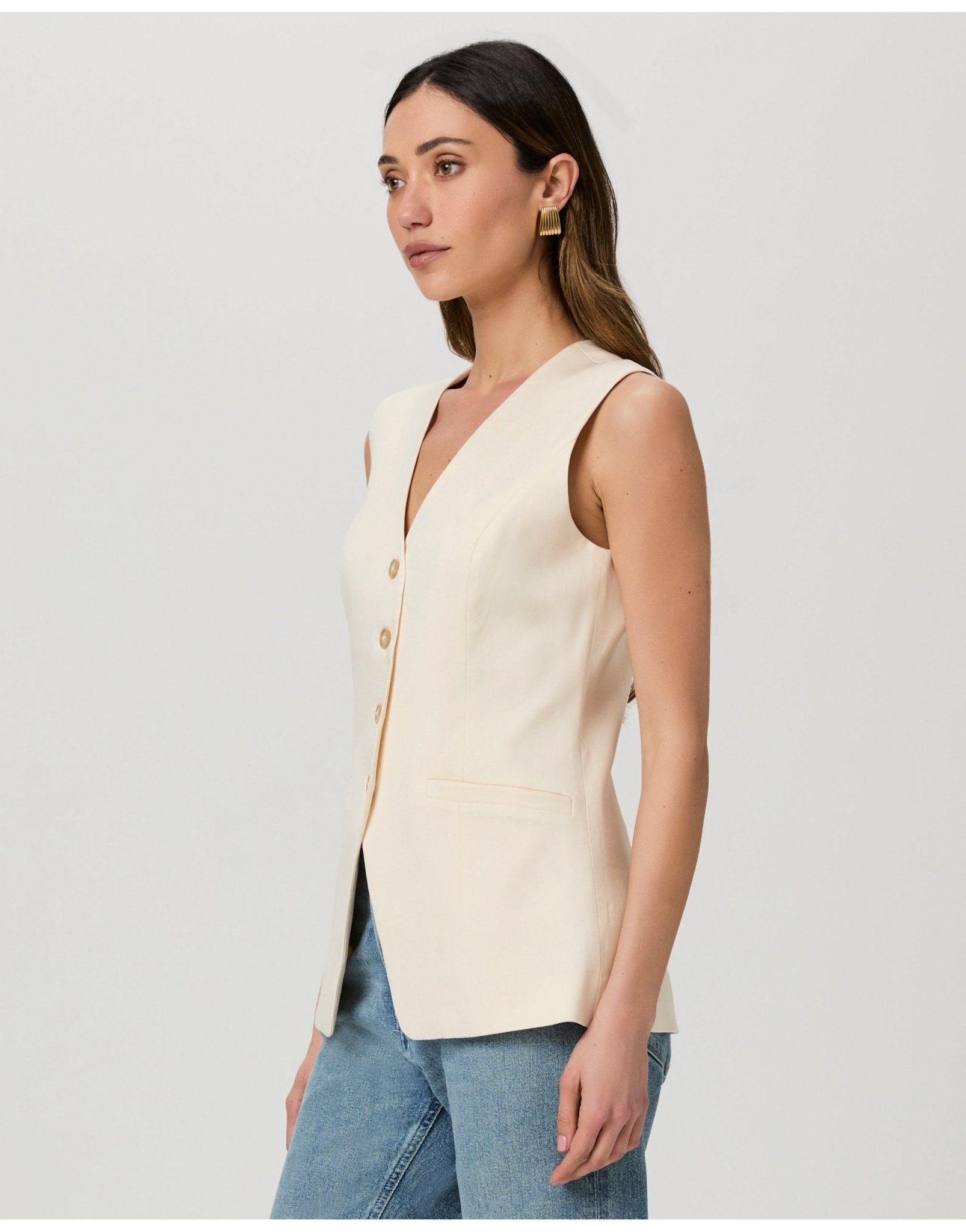 Young Ideas/Henmores - Campanelli Waistcoat Vest - Cream - 8