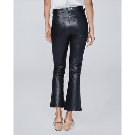 Young Ideas/Henmores - Claudine Ankle Flare Faux Leather Trousers - Black - 29