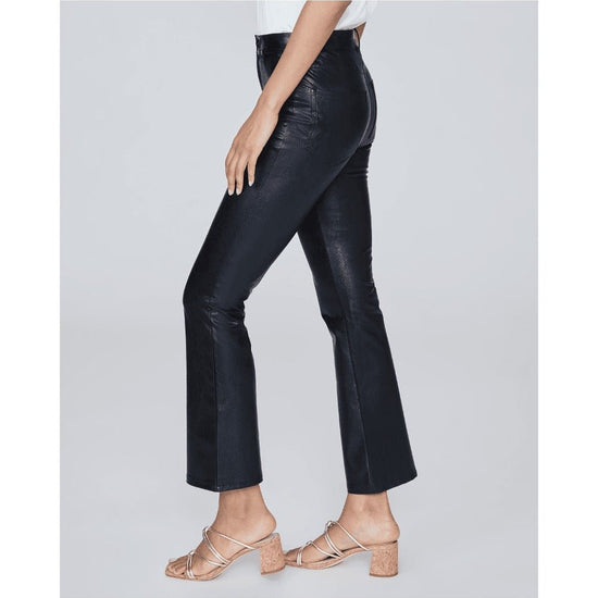 Young Ideas/Henmores - Claudine Ankle Flare Faux Leather Trousers - Black - 29
