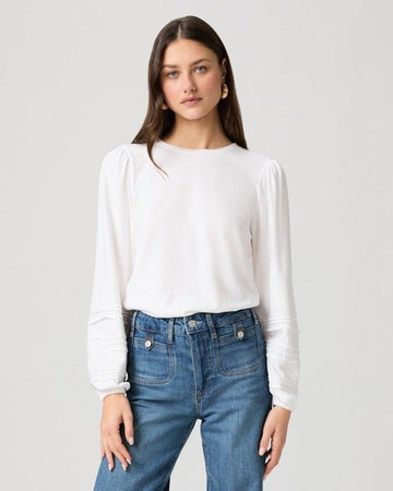 Young Ideas/Henmores - Cyrano Puff Sleeve T-Shirt - White - XS