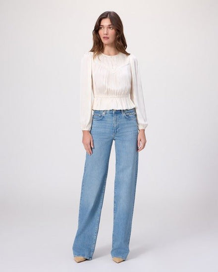 Young Ideas/Henmores - Gansevoort Ruched Blouse - Antique White - XS