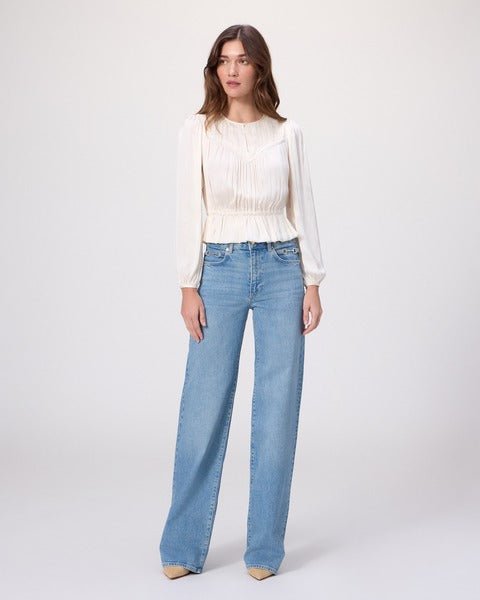 Young Ideas/Henmores - Gansevoort Ruched Blouse - Antique White - XS