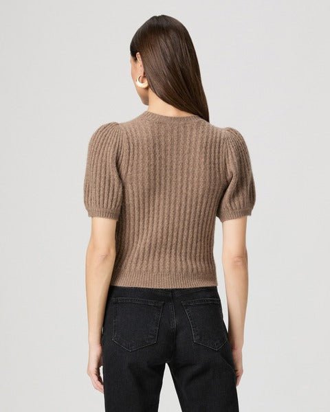 Young Ideas/Henmores - Lucerne Puff Short Sleeve Jumper - Heather Brown - XS