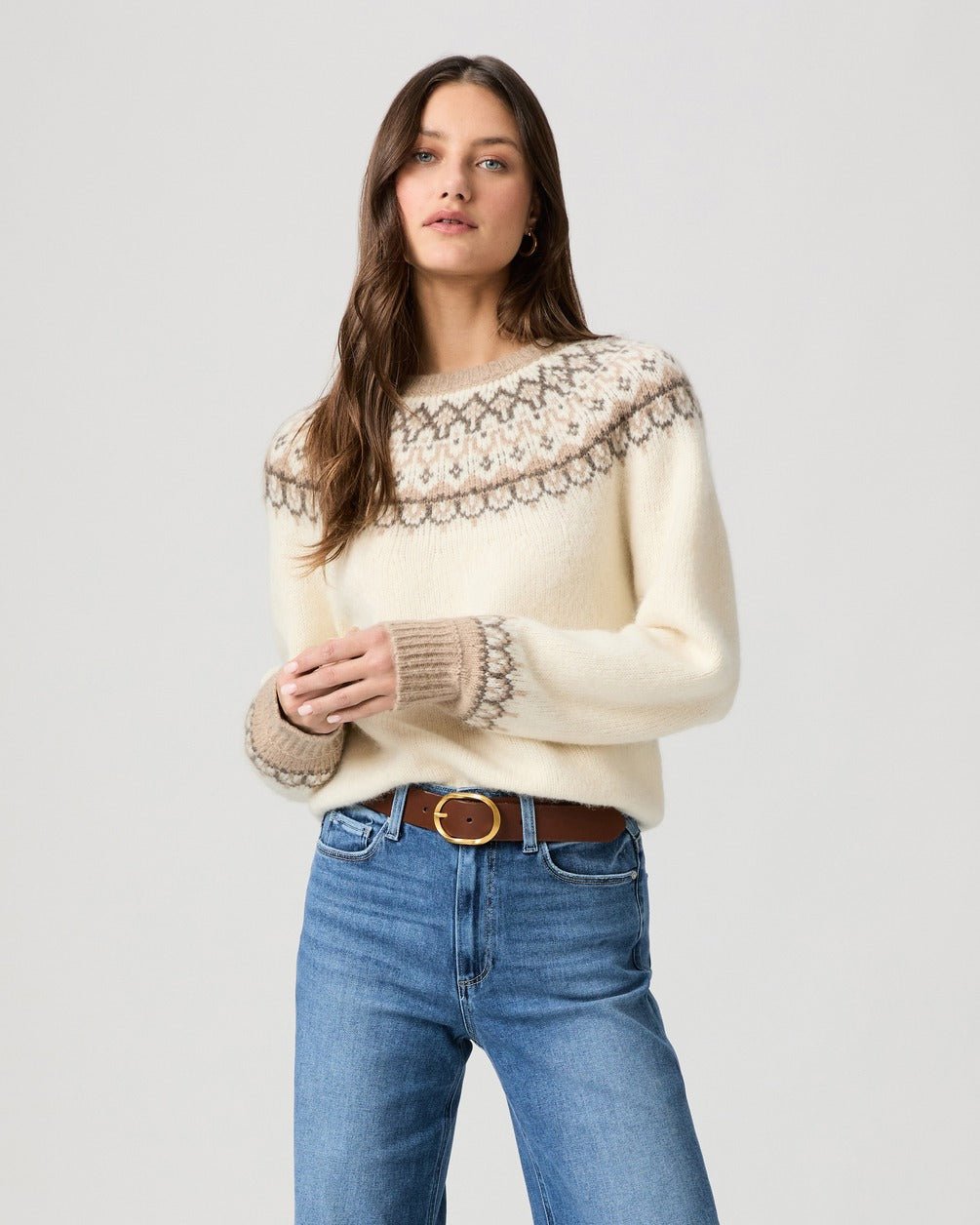 Young Ideas/Henmores - Misha Fairisle Jumper - Ivory Multi - XS