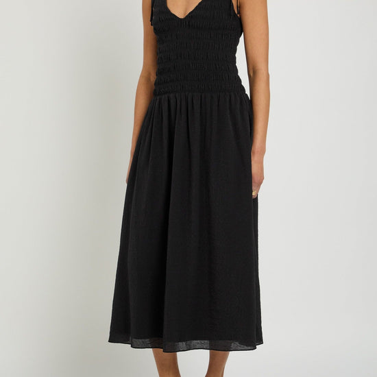 Young Ideas & Henmores -Sebastian Ruched Sleeveless Dress -Black -XS