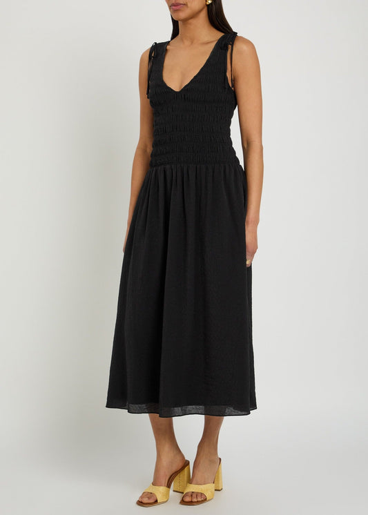 Young Ideas & Henmores -Sebastian Ruched Sleeveless Dress -Black -XS