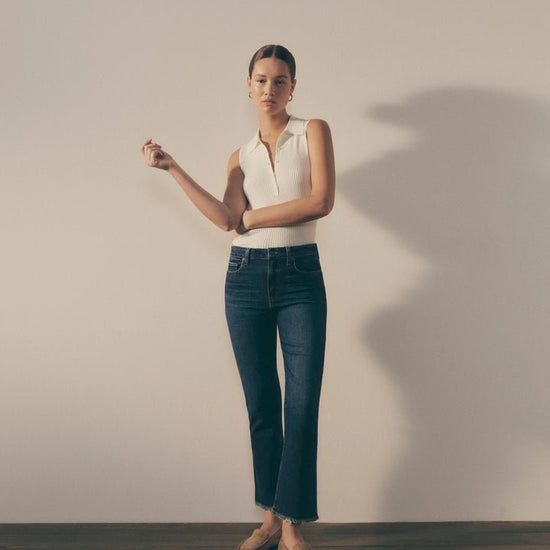 Young Ideas & Henmores - Vesta Sleevless Ribbed Top - Ivory - XS