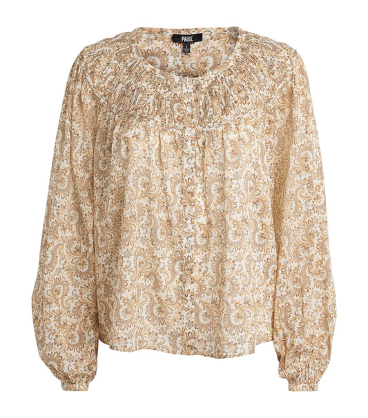 Young Ideas & Henmores -Zoia Paisley Blouse -Bone Multi -XS