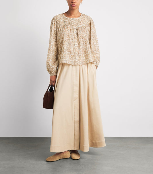 Young Ideas & Henmores -Zoia Paisley Blouse -Bone Multi -XS