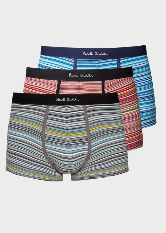 Young Ideas & Henmores -3 Pack Signature Stripe Boxers -1A Multicolour -M