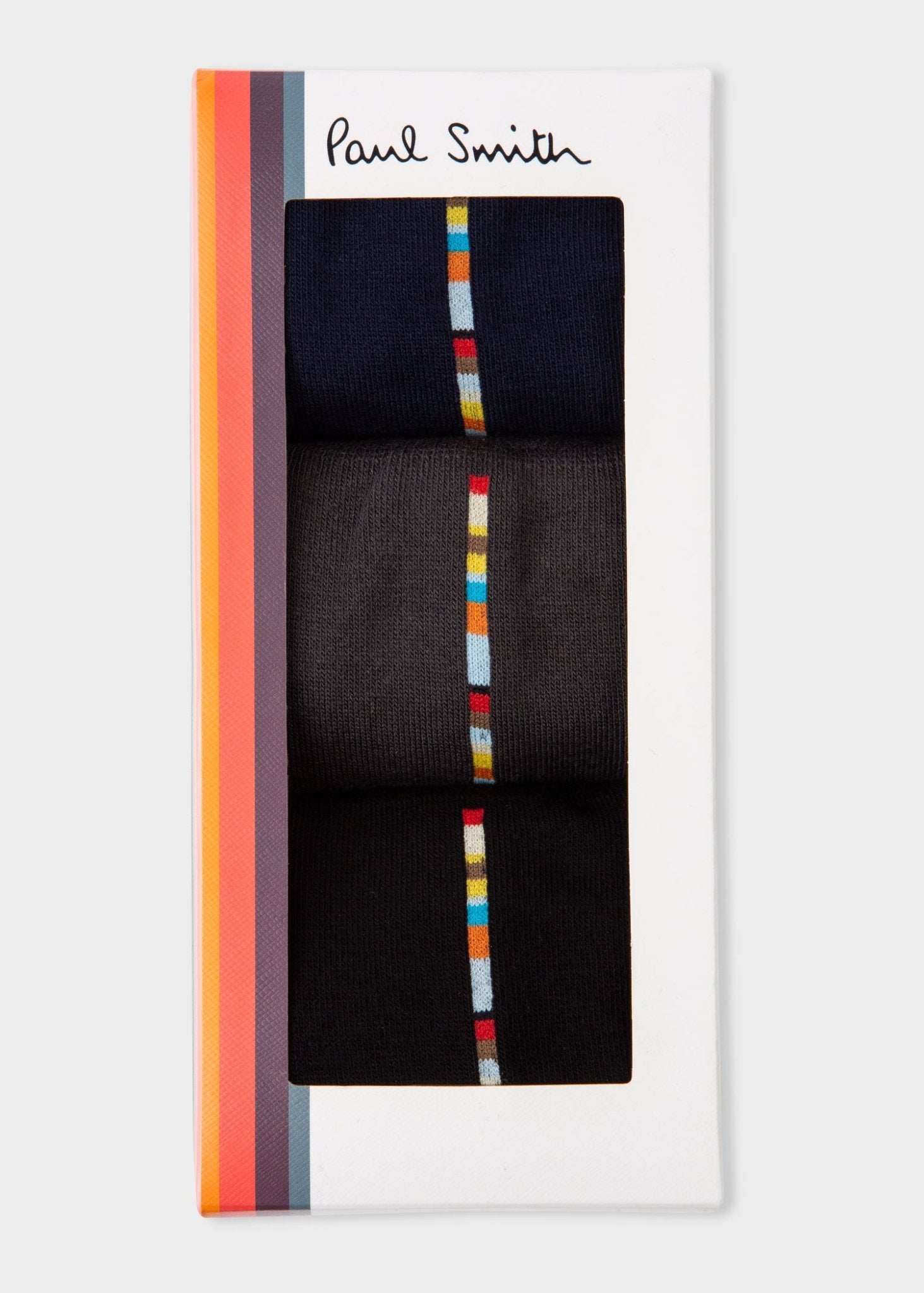 Young Ideas & Henmores -3 Pack Vittore Stripe Detail Socks -Multi -OS