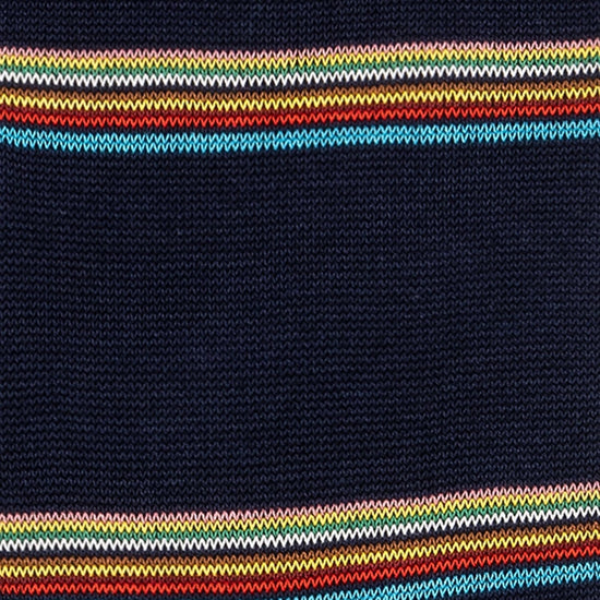 Young Ideas & Henmores -Block Stripe Socks -47 Blue -OS