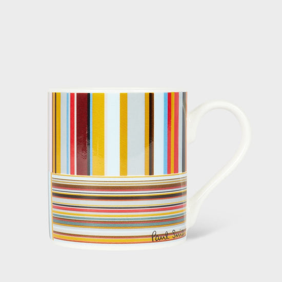 Young Ideas & Henmores -Bone China Horizontal Vertical Stripes Mug -92 Multi Stripe -OS