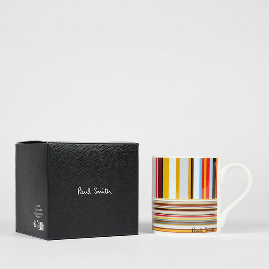 Young Ideas & Henmores -Bone China Horizontal Vertical Stripes Mug -92 Multi Stripe -OS